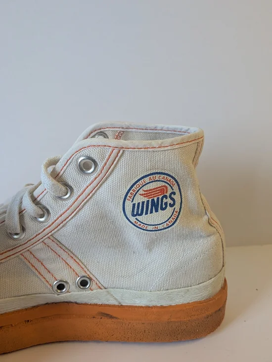 Wings Canvas High Top Sneakers Made in Canada Men’s Size 7 Gum Sole - Picture 5 of 8